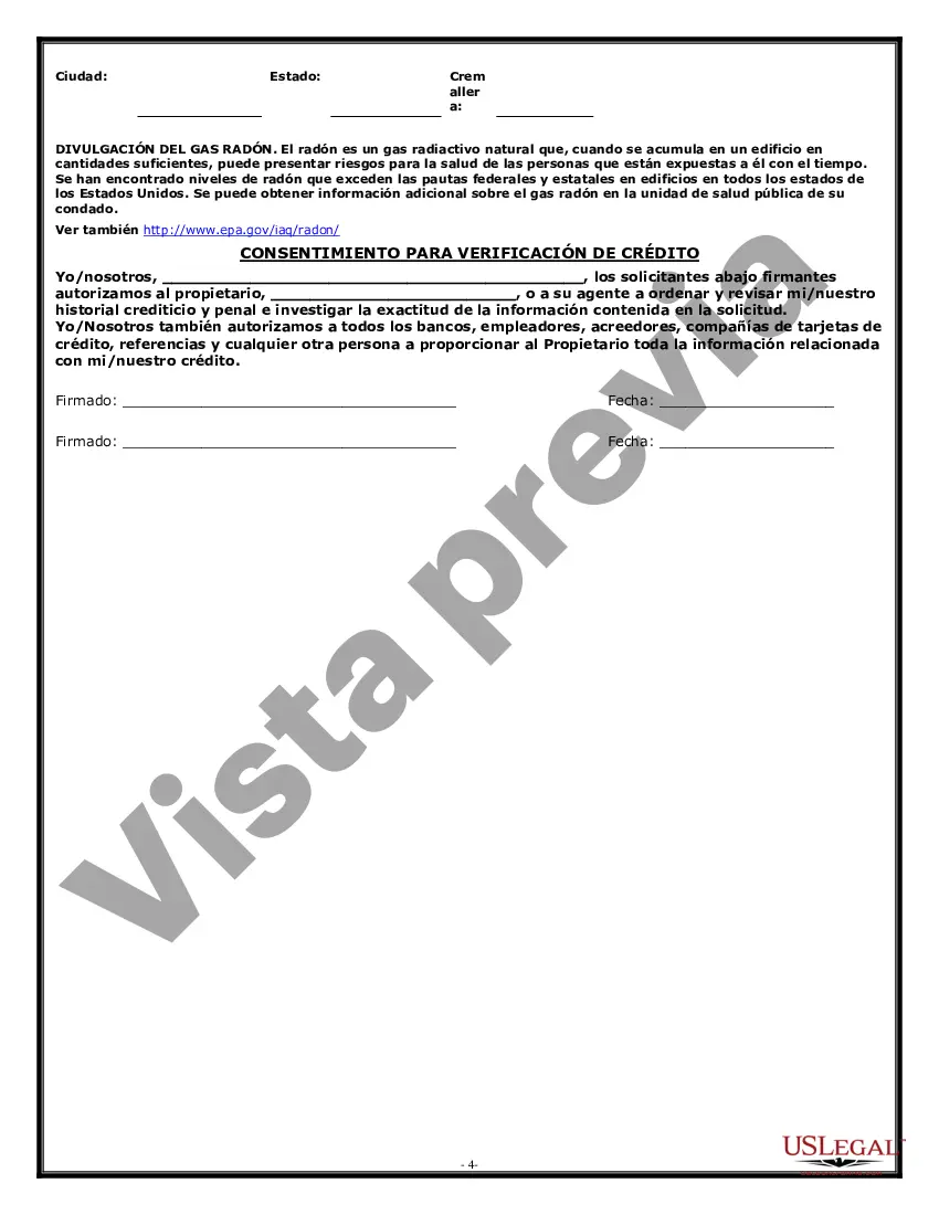 Preview Solicitud de arrendamiento de alquiler residencial