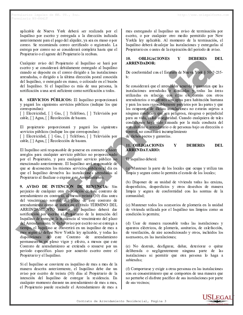 Preview Contrato de arrendamiento de alquiler residencial