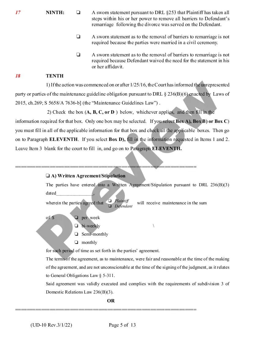 Preview Findings of Fact and Conclusions of Law