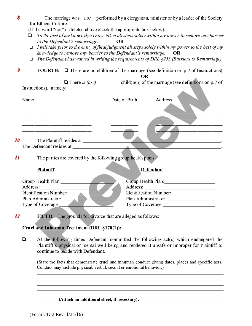 Get Verified Complaint Action for Divorce Preview Verified Complaint Action for Divorce