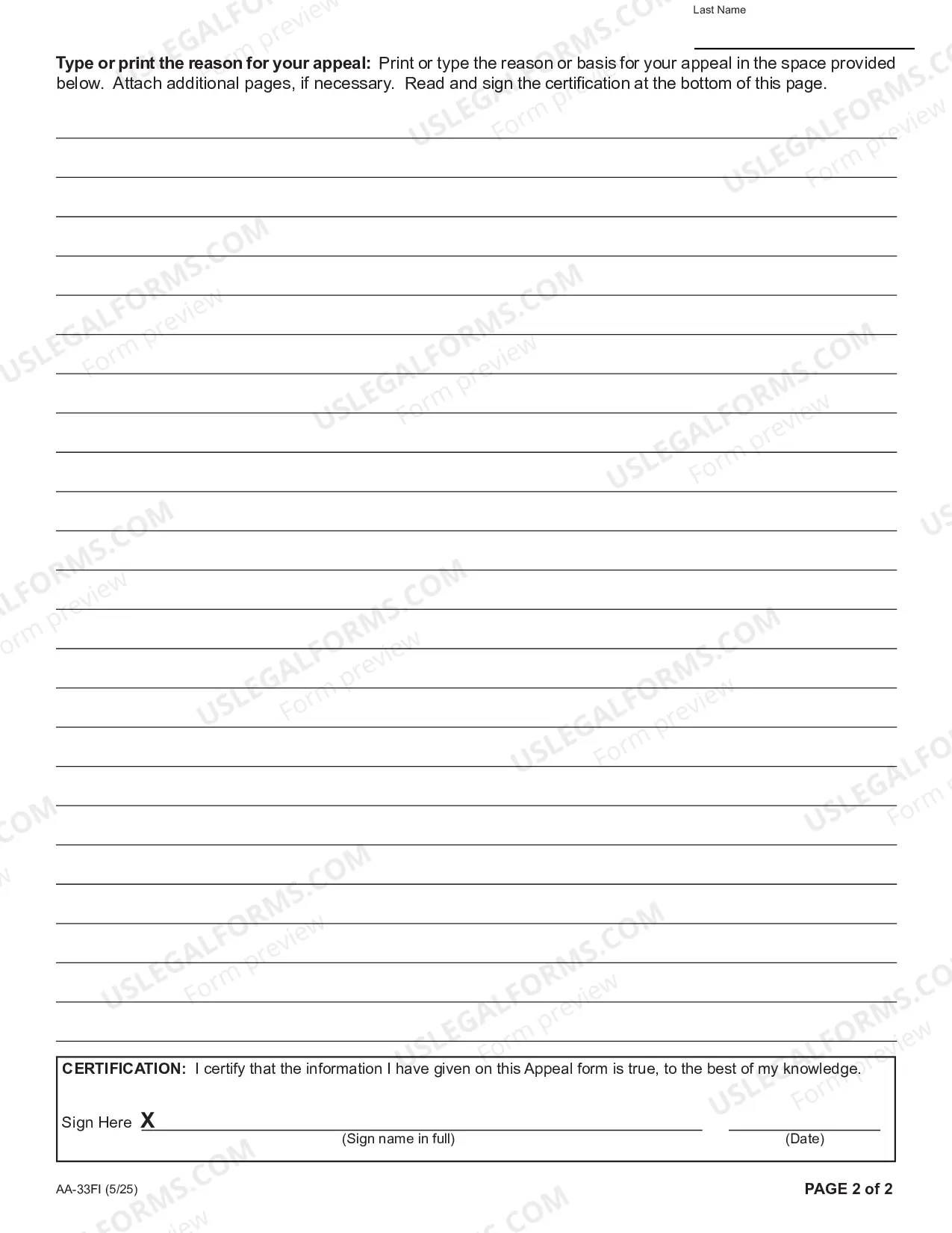 Preview Freedom of Information Appeal Form