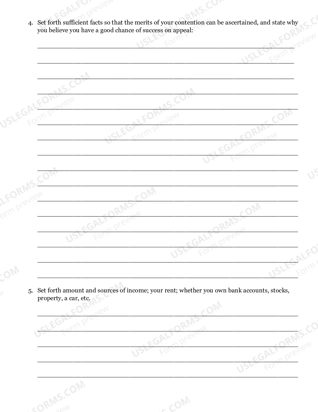 Preview Family Court Poor Person Application