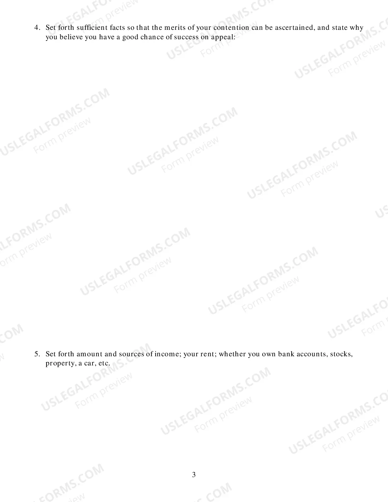 Preview Civil Supreme Court Poor Person Application