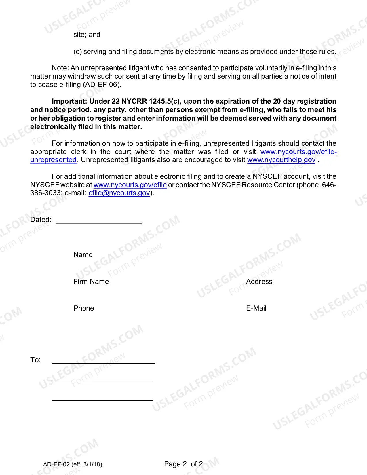 Preview Efiling Notification of Case Number and Other Information in E-Filed Original Proceeding
