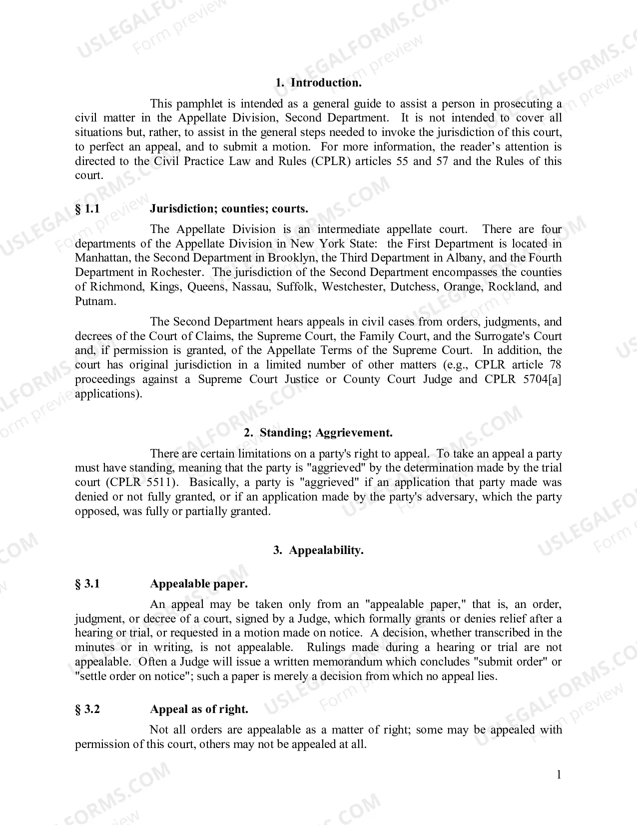 Preview Guide to Civil Practice