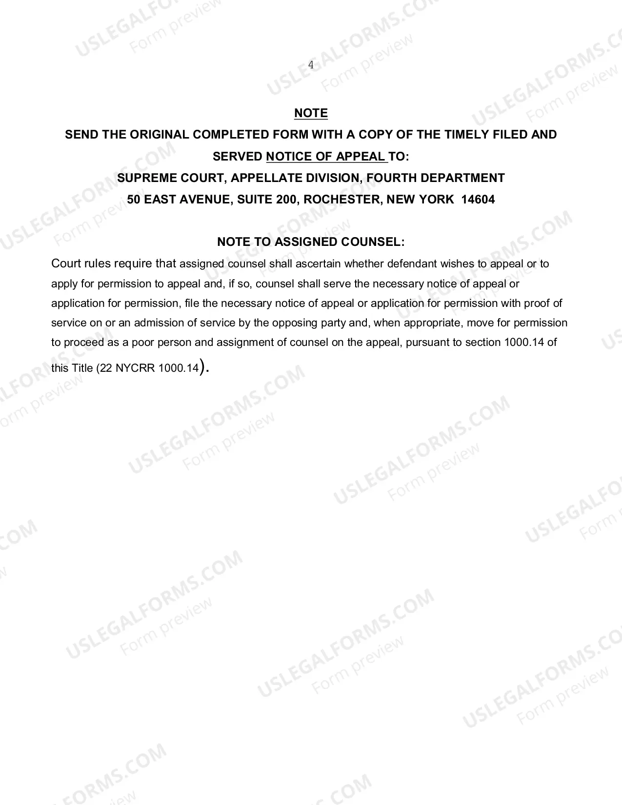 Preview Poor Person/Assignment of Counsel Form - Judgment of Conviction