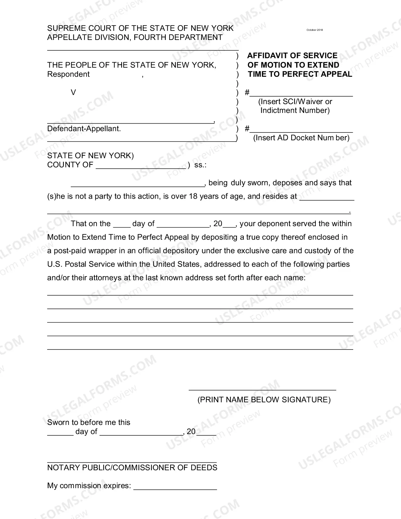 Preview Motion to Extend Time to Perfect Appeal - Judgment of Conviction