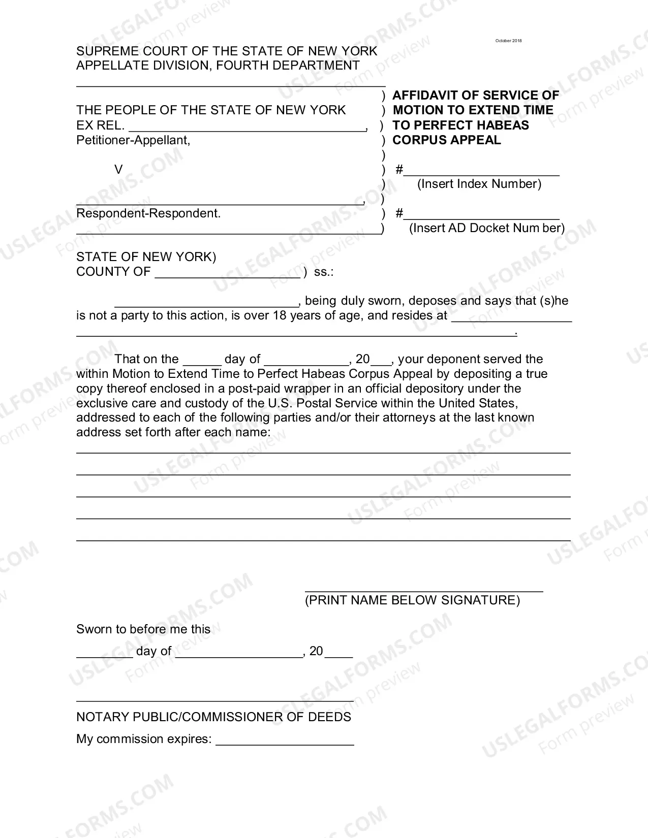 Preview Motion to Extend Time to Perfect Appeal - Habeas Corpus Order
