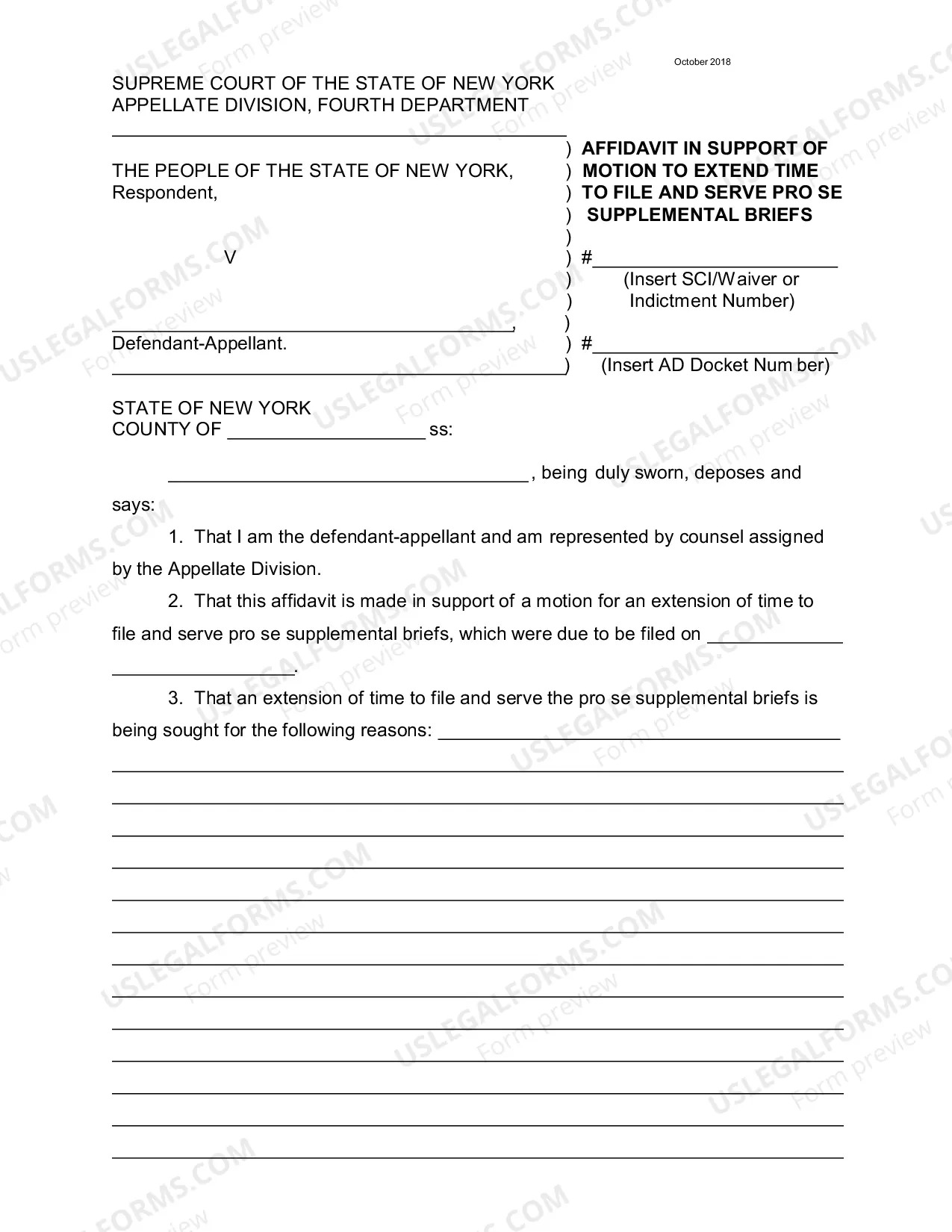 Preview Motion to Extend Time to File and Serve Pro Se Supplemental Briefs