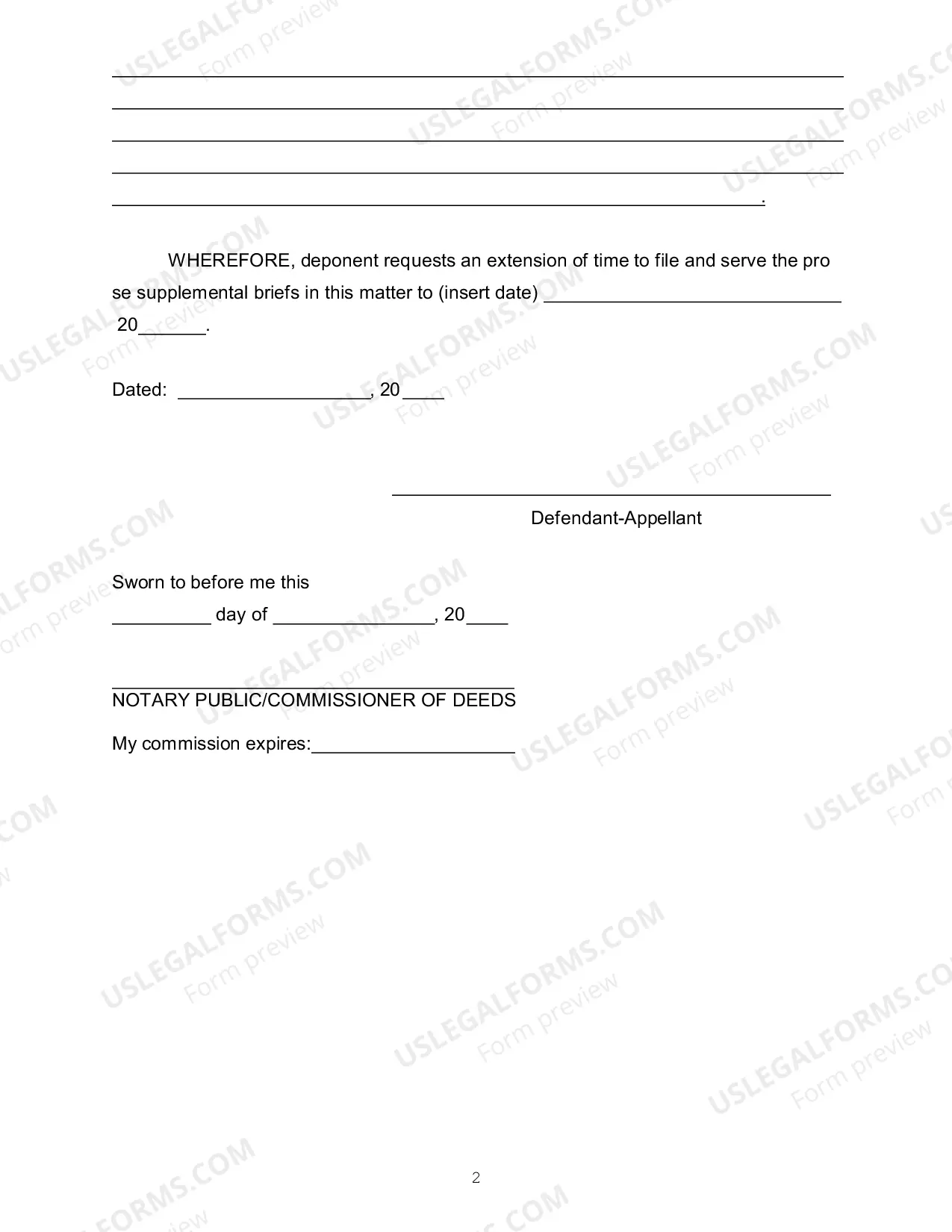 Preview Motion to Extend Time to File and Serve Pro Se Supplemental Briefs