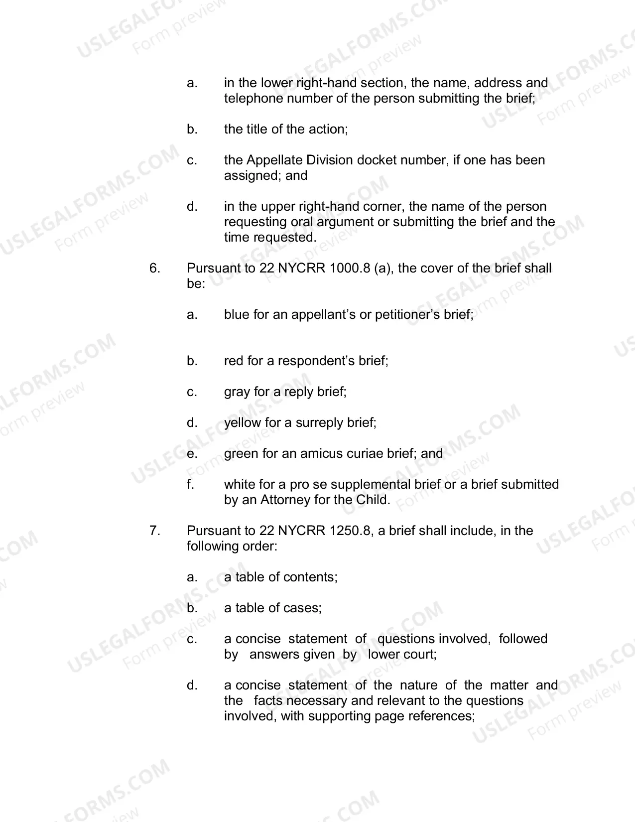 Preview Guidelines for Perfecting Appeals