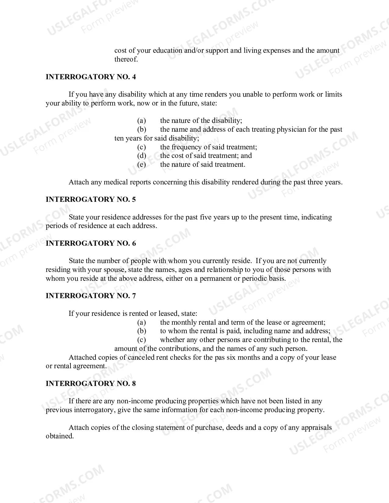 Preview Interrogatories