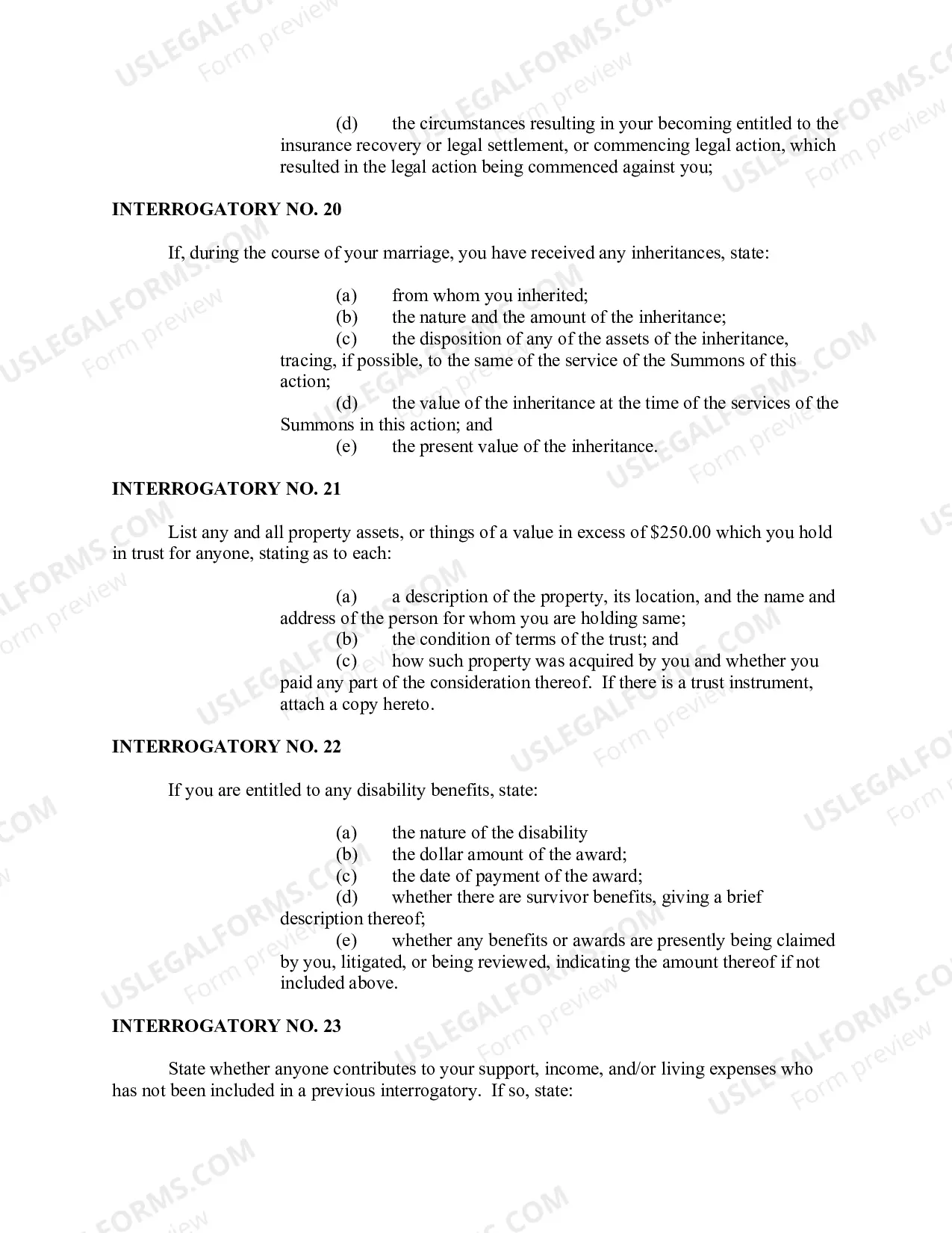 Preview Interrogatories
