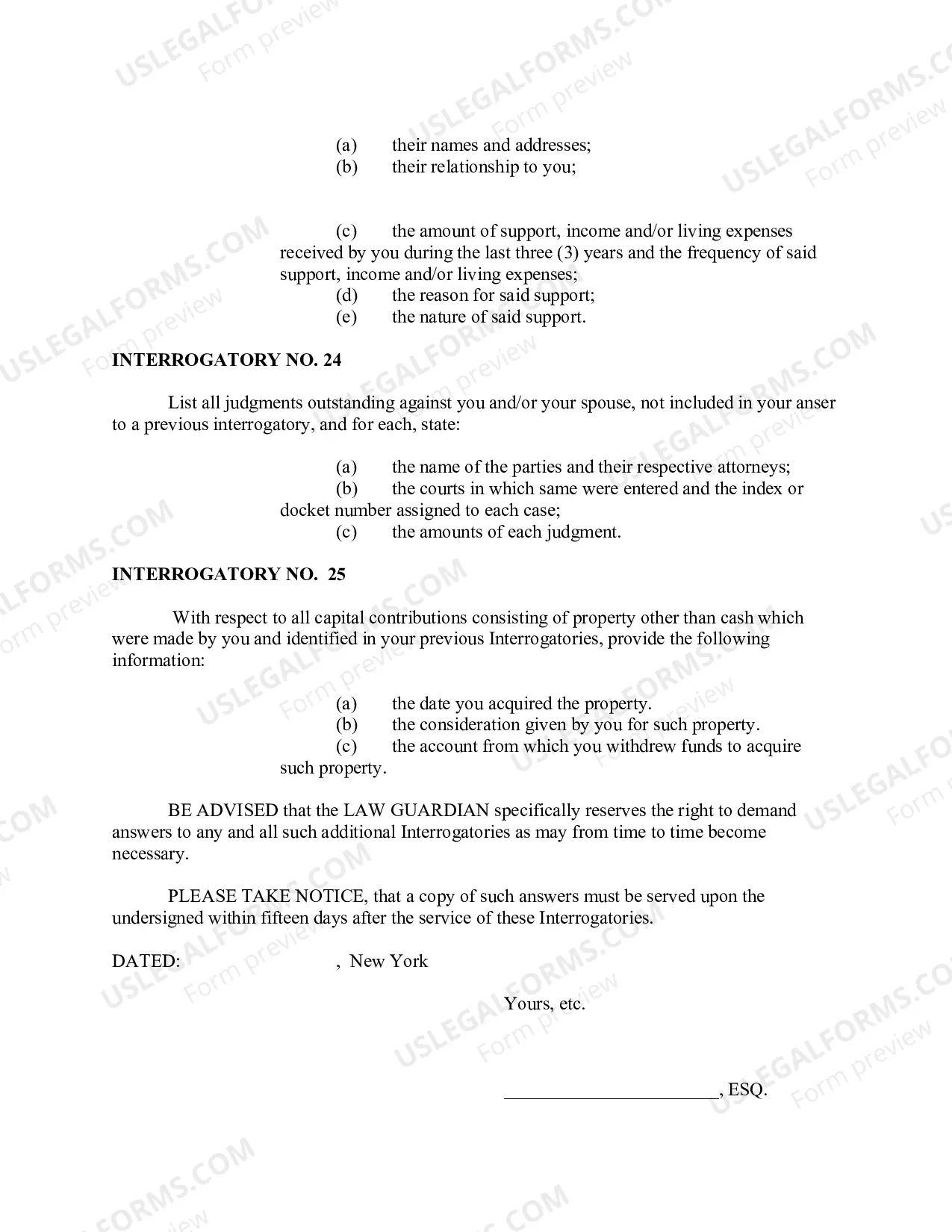 Preview Interrogatories