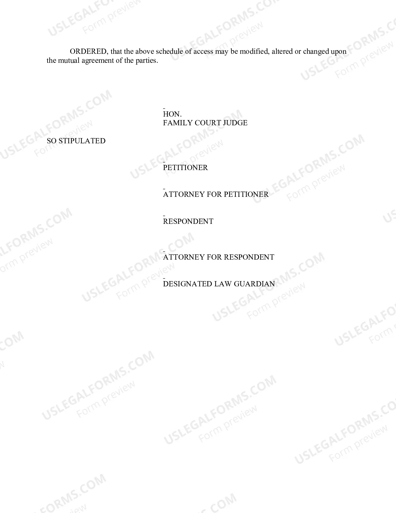 Preview Stipulated Temporary Order