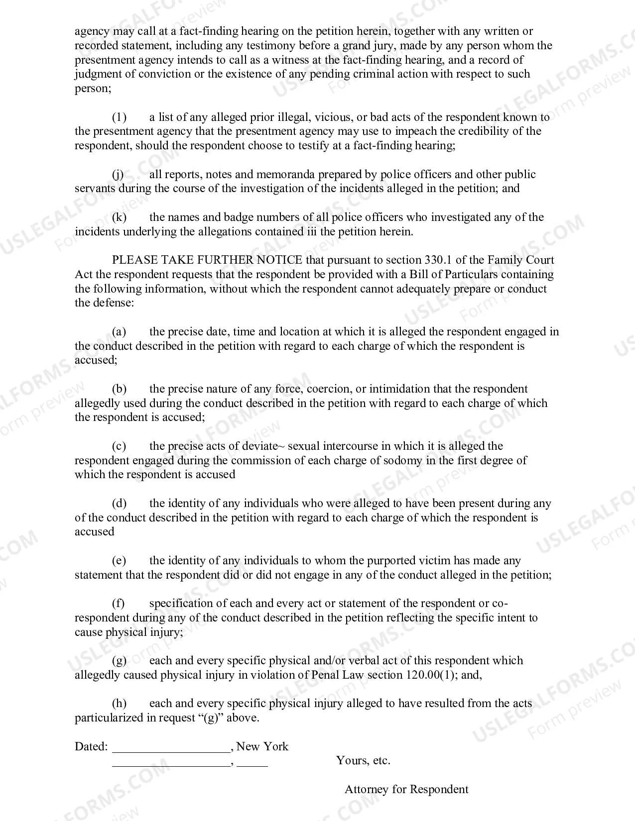 Preview Demand for Bill of Particulars (#2)