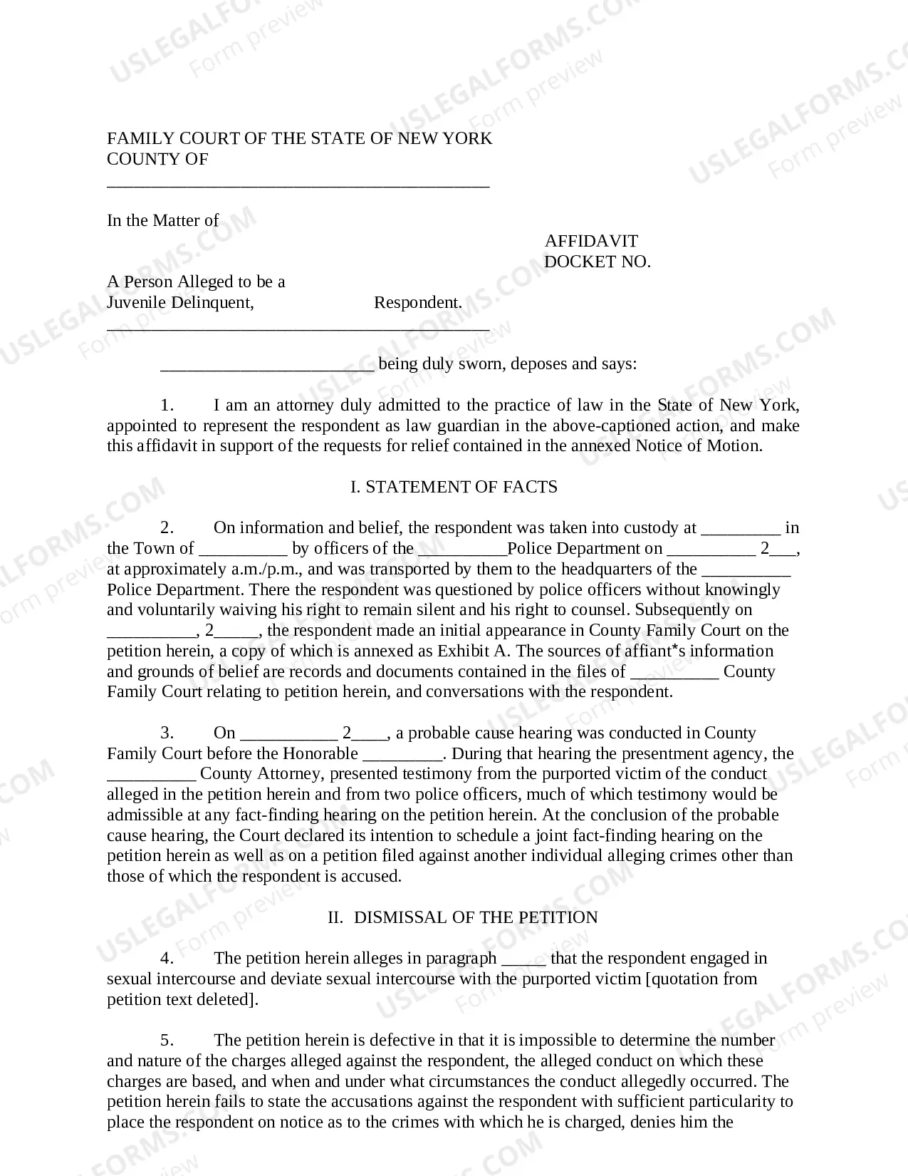 Preview Motion to Dismiss - insufficiency etc