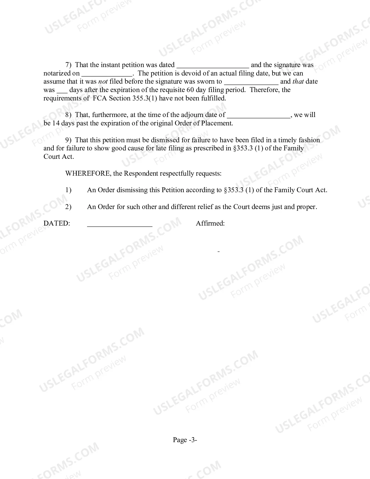 Preview Motion to Dismiss JD Petition to Extend Placement
