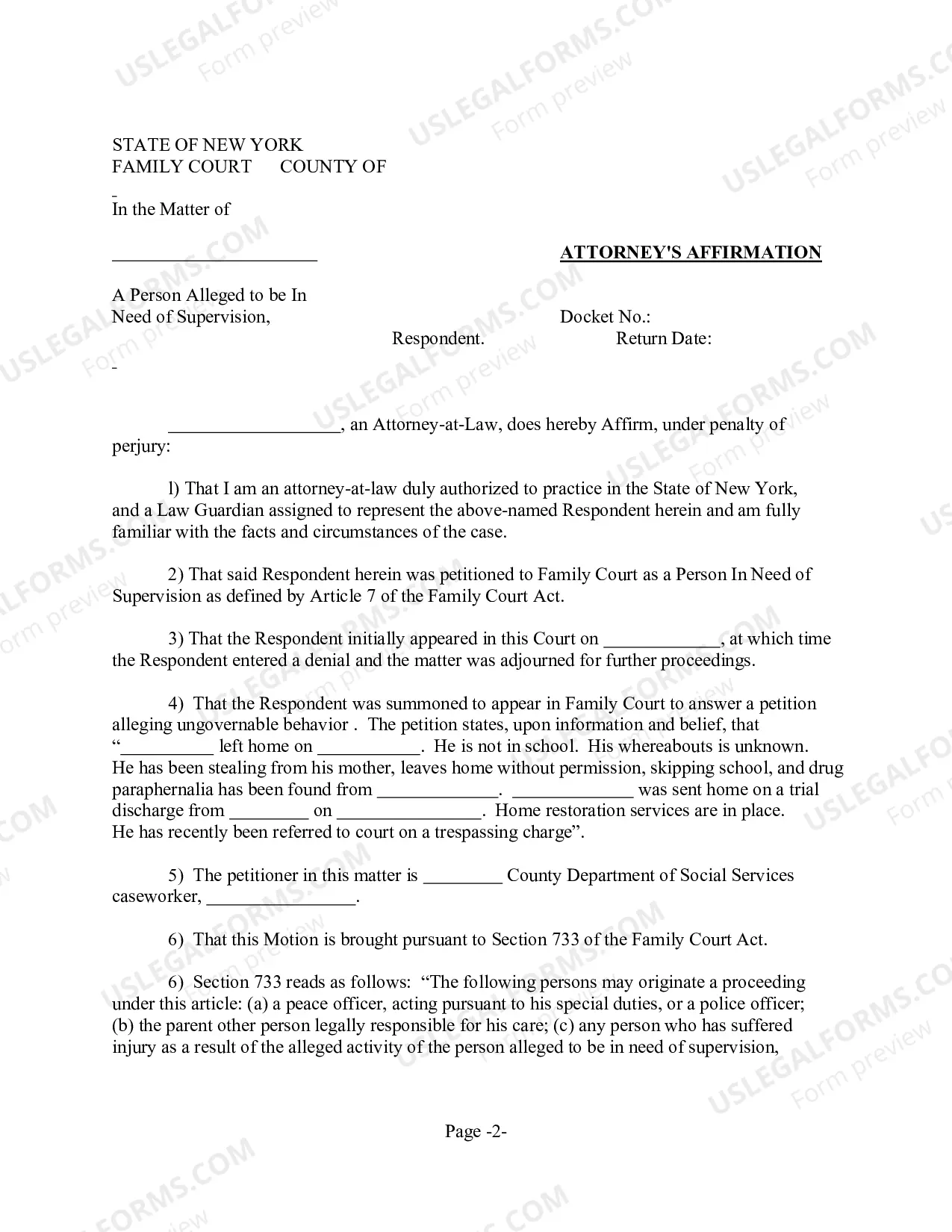 Preview Motion to Dismiss PINS Petition under FCA 733