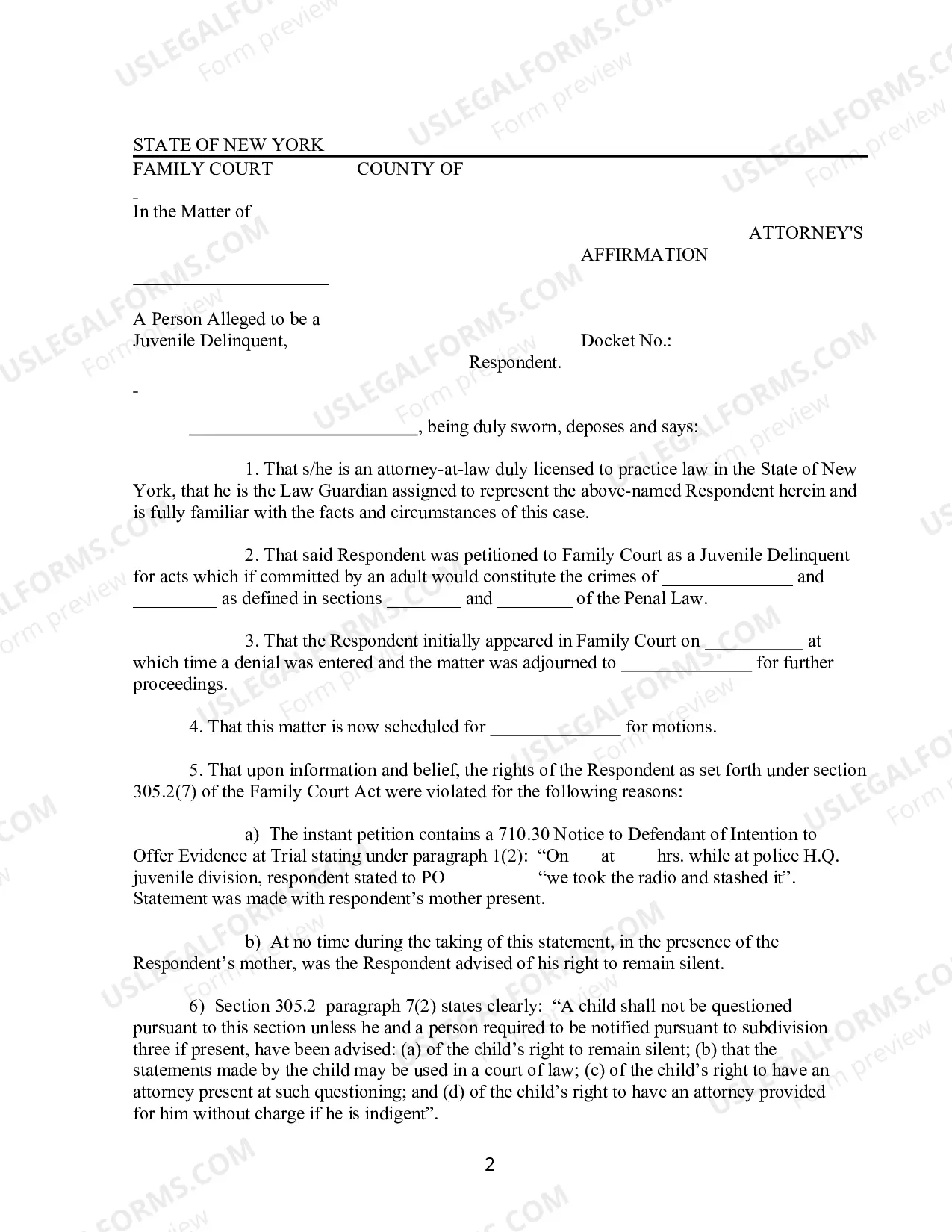 Preview Motion to Supress Statements on 306.1(7) Grounds