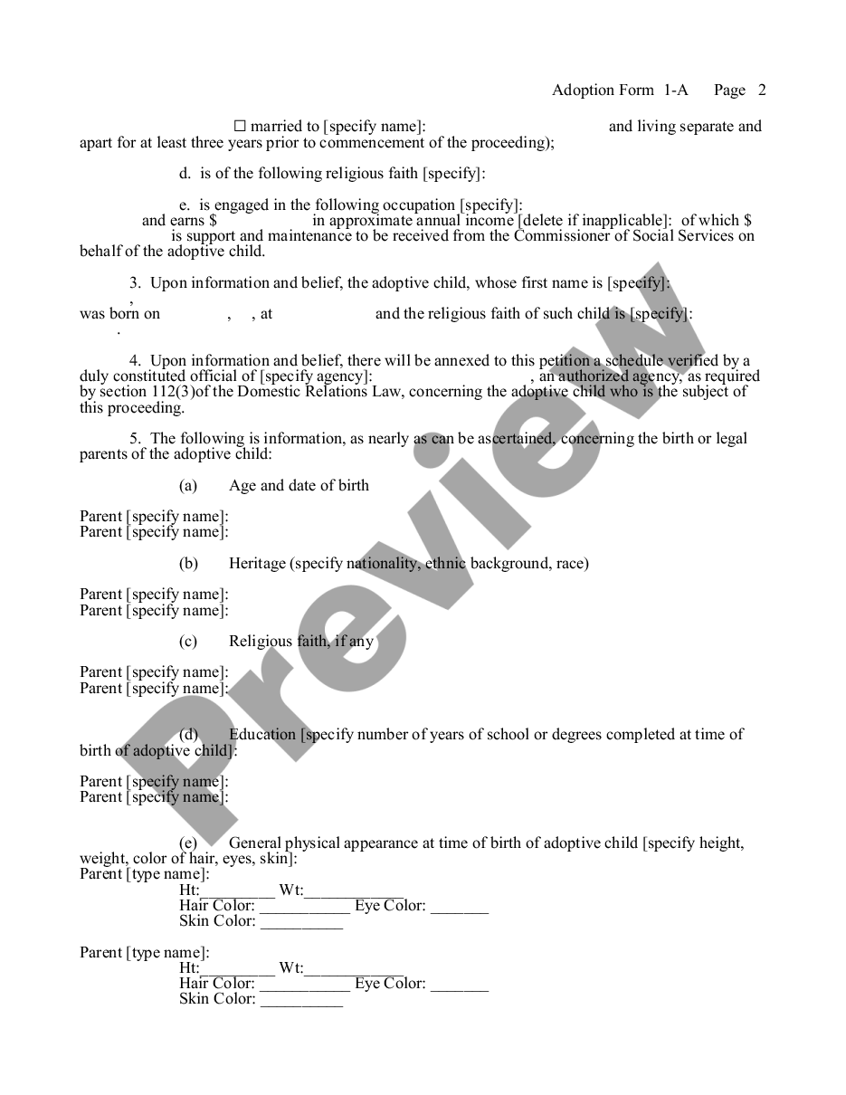 page 1 Petition for Adoption - Agency preview