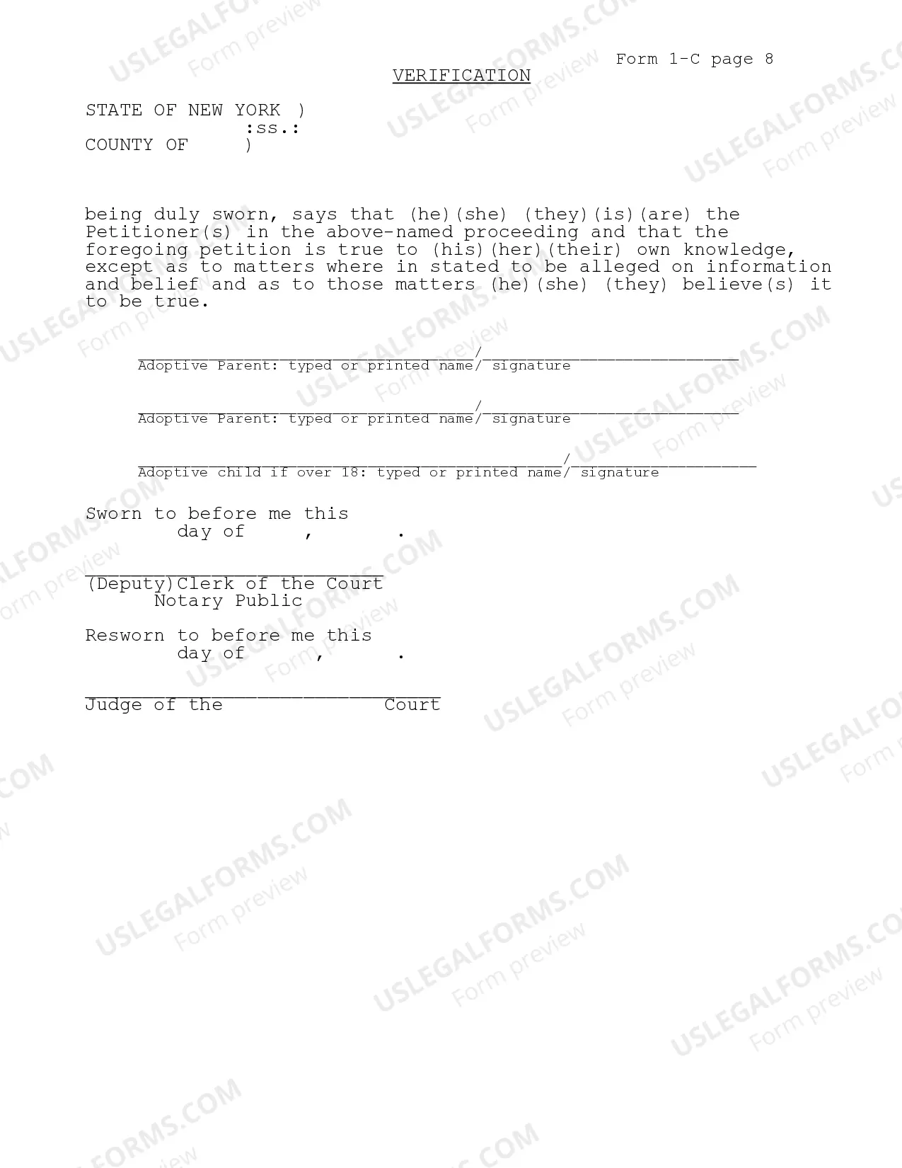 Preview Petition For Adoption (Private Placement)