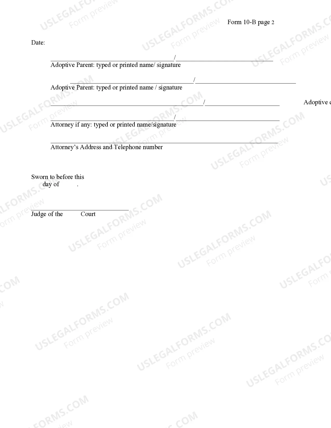 Preview Supplemental Affidavit (Private Placement)
