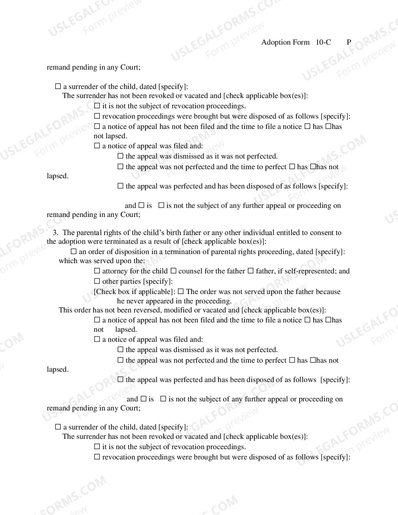 Preview Affirmation of No Appeal