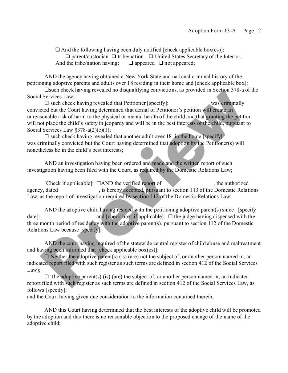 page 1 Order of Adoption - Agency preview