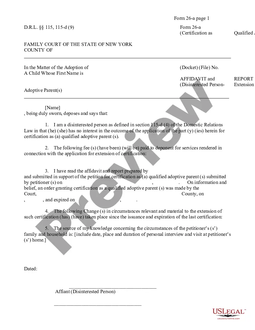 Affidavit Of Disinterested Party | US Legal Forms