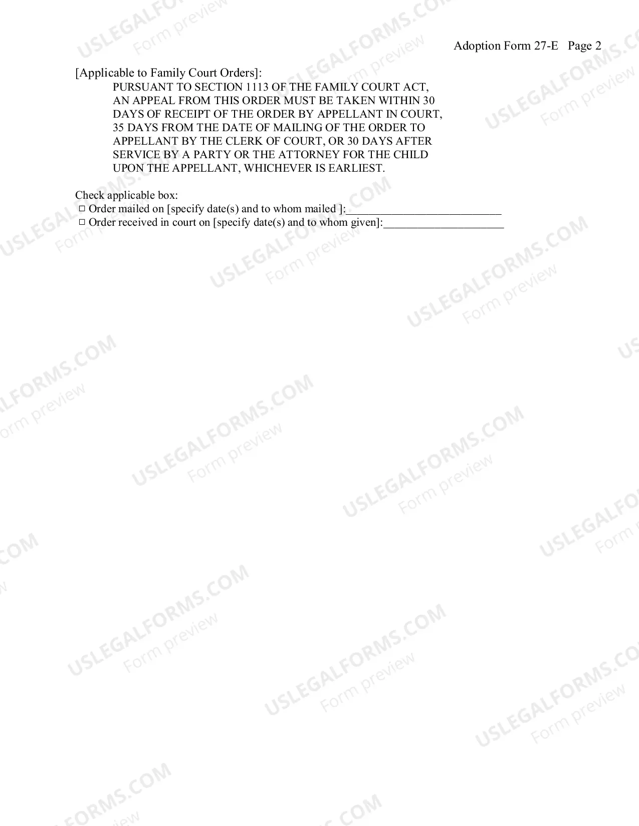 Preview Order On Petition For Access To Sealed Adoption Records
