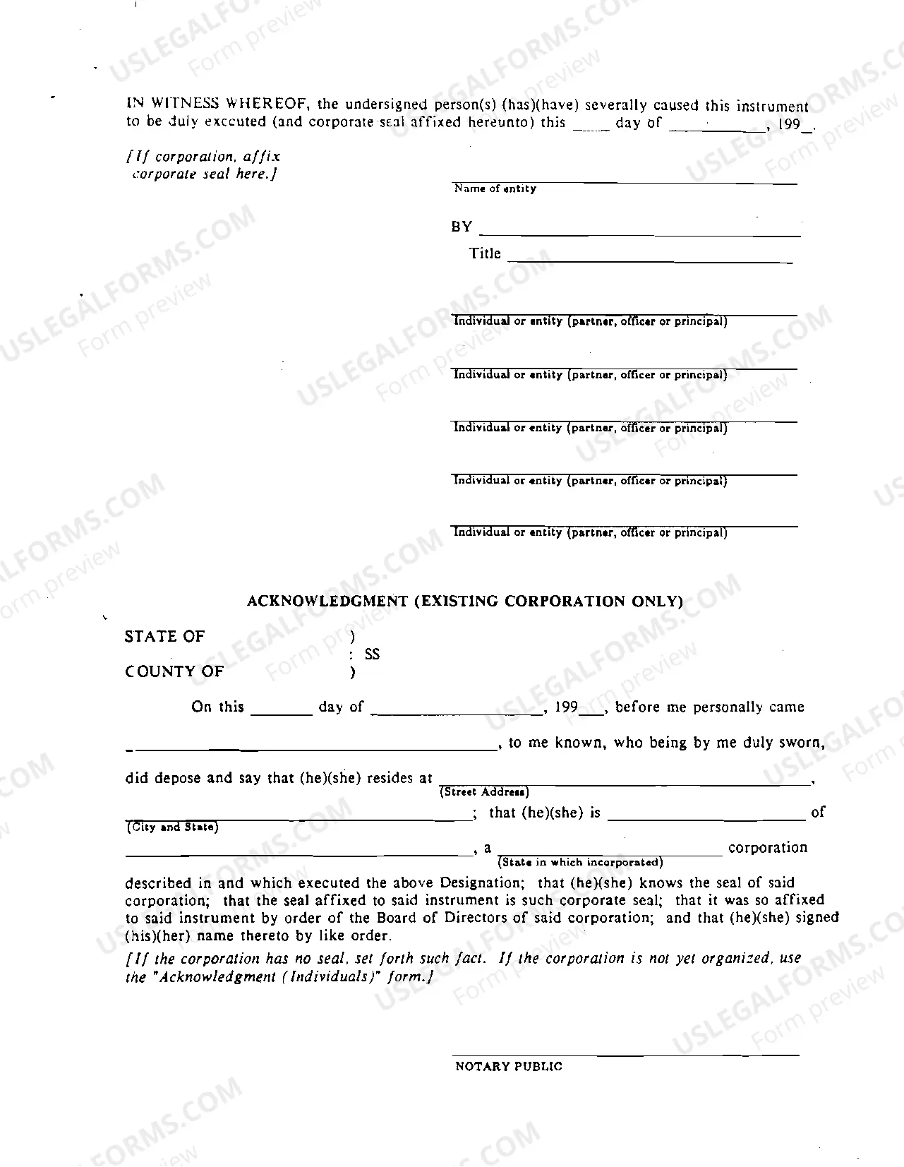 Preview Instructions For Filing Designation of Secretary of State