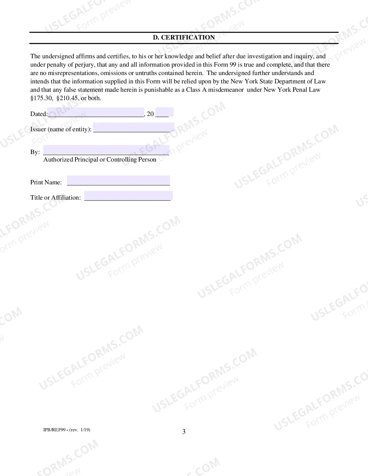 Preview Notification Filing