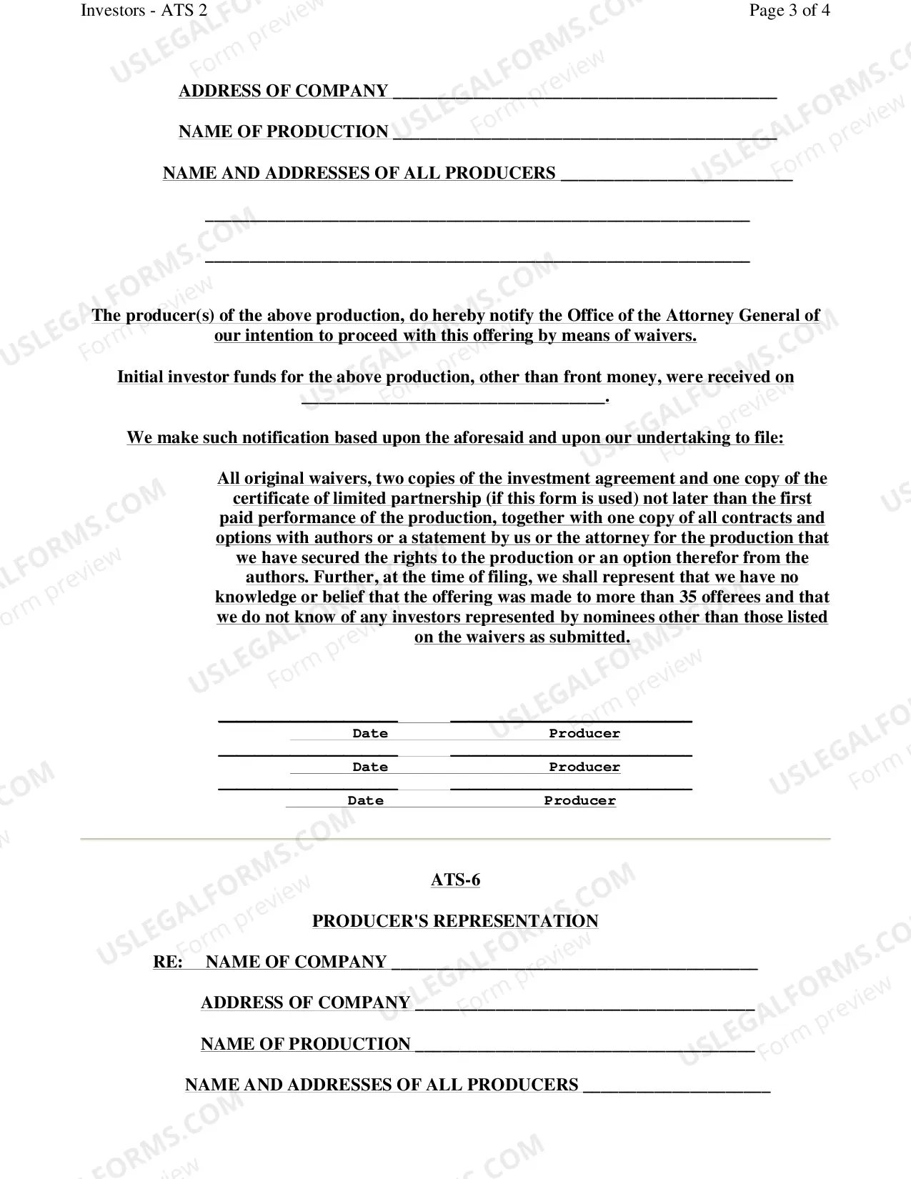 Preview Discontinuance of Offering