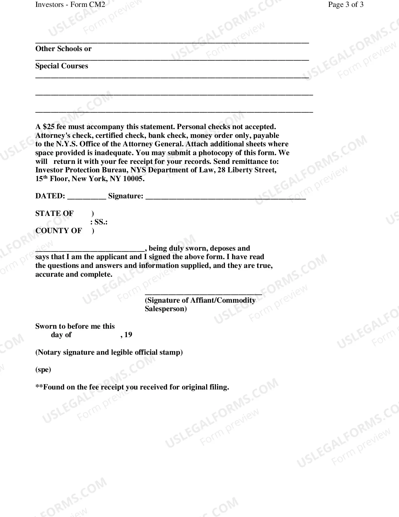 Preview Commodity Salesperson Statement
