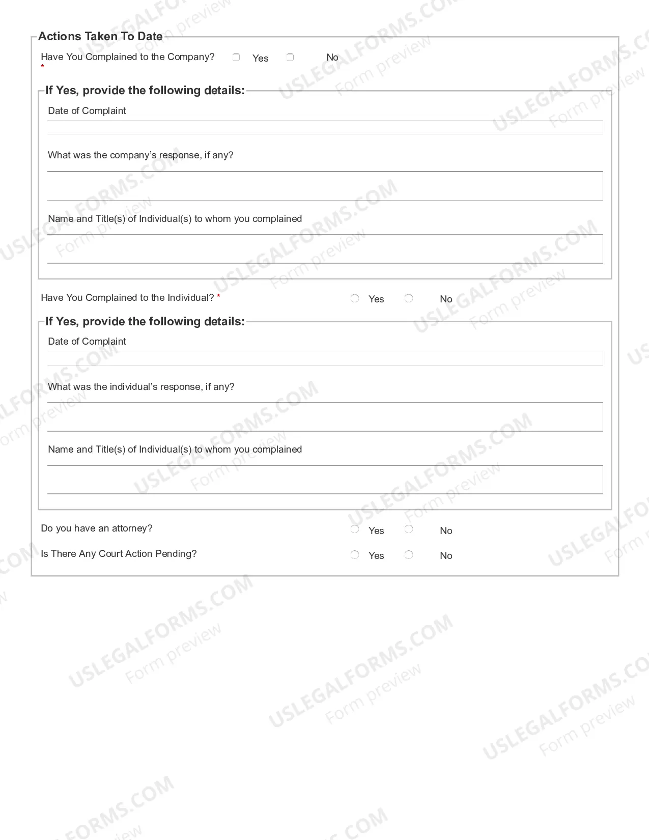 Preview Investor Protection & Securities Bureau Complaint Form PDF
