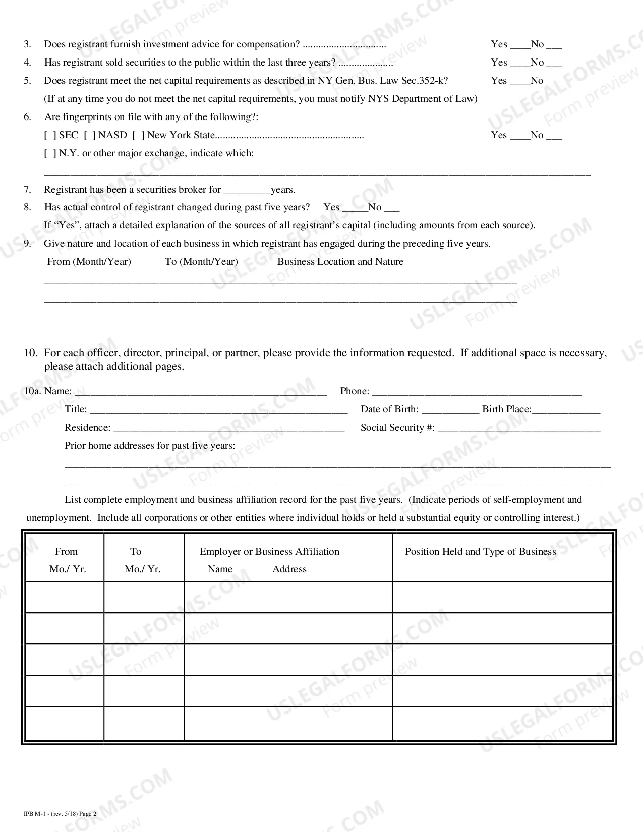 Preview Broker Dealer Statement