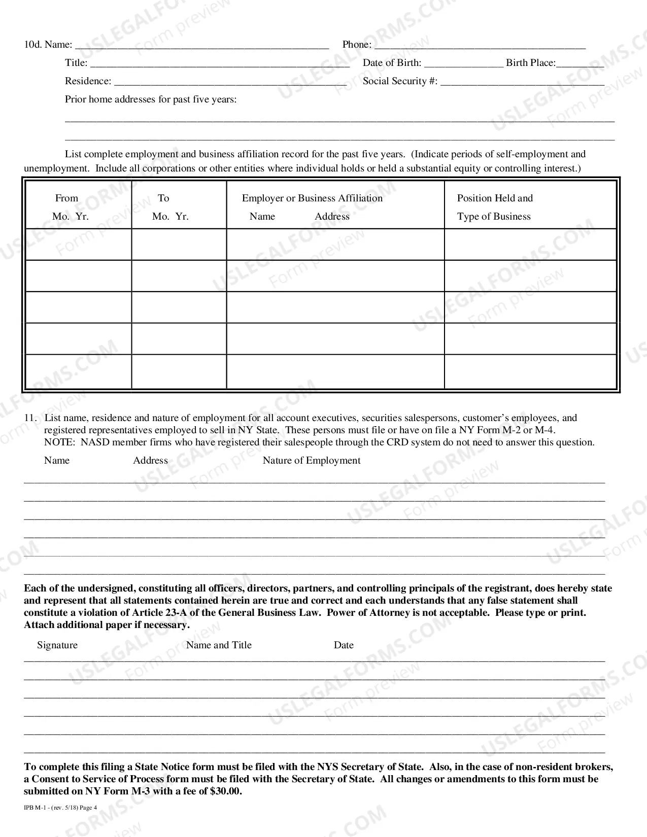 Preview Broker Dealer Statement