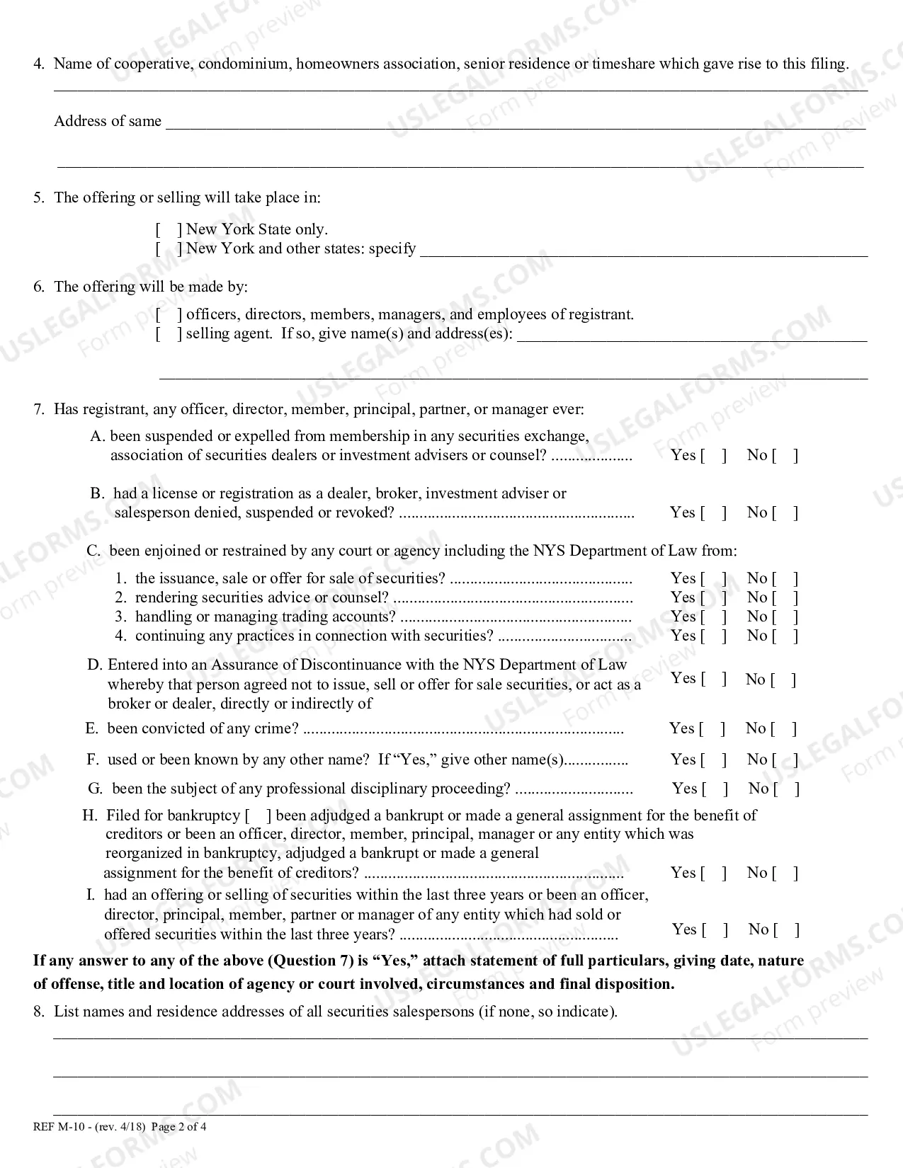Preview M-10 Broker Dealer Statement with Instructions (revised 1/23/2018)