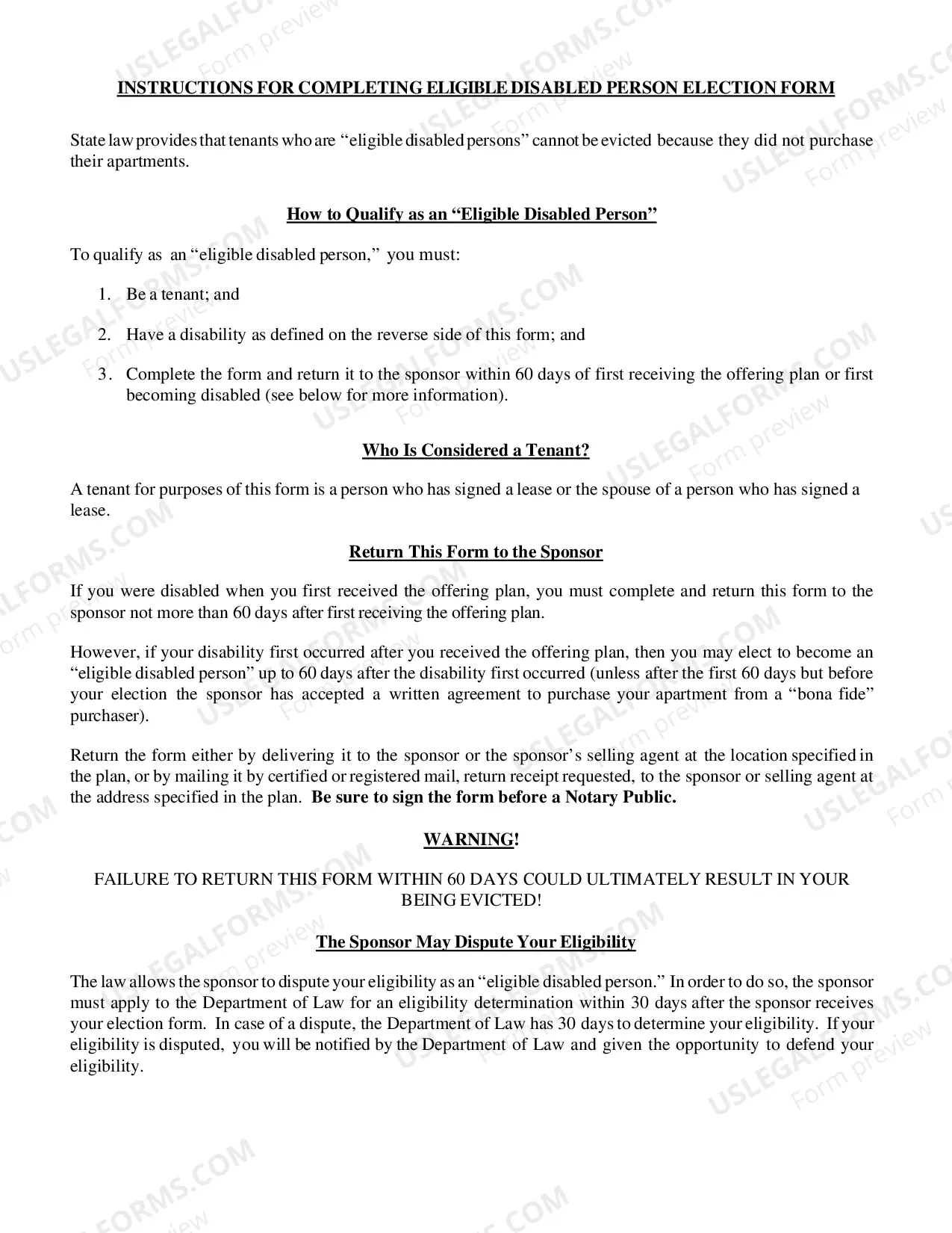 Preview SH-2 Disabled Person Election Form