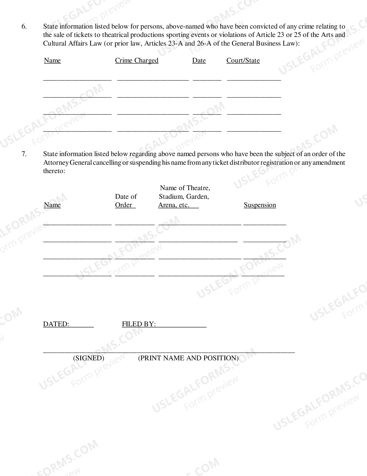 Preview Original Ticket Distributor Registration