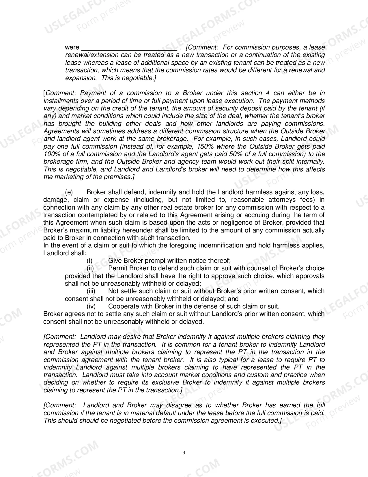 Preview Model Office Exclusive Brokerage Agreement