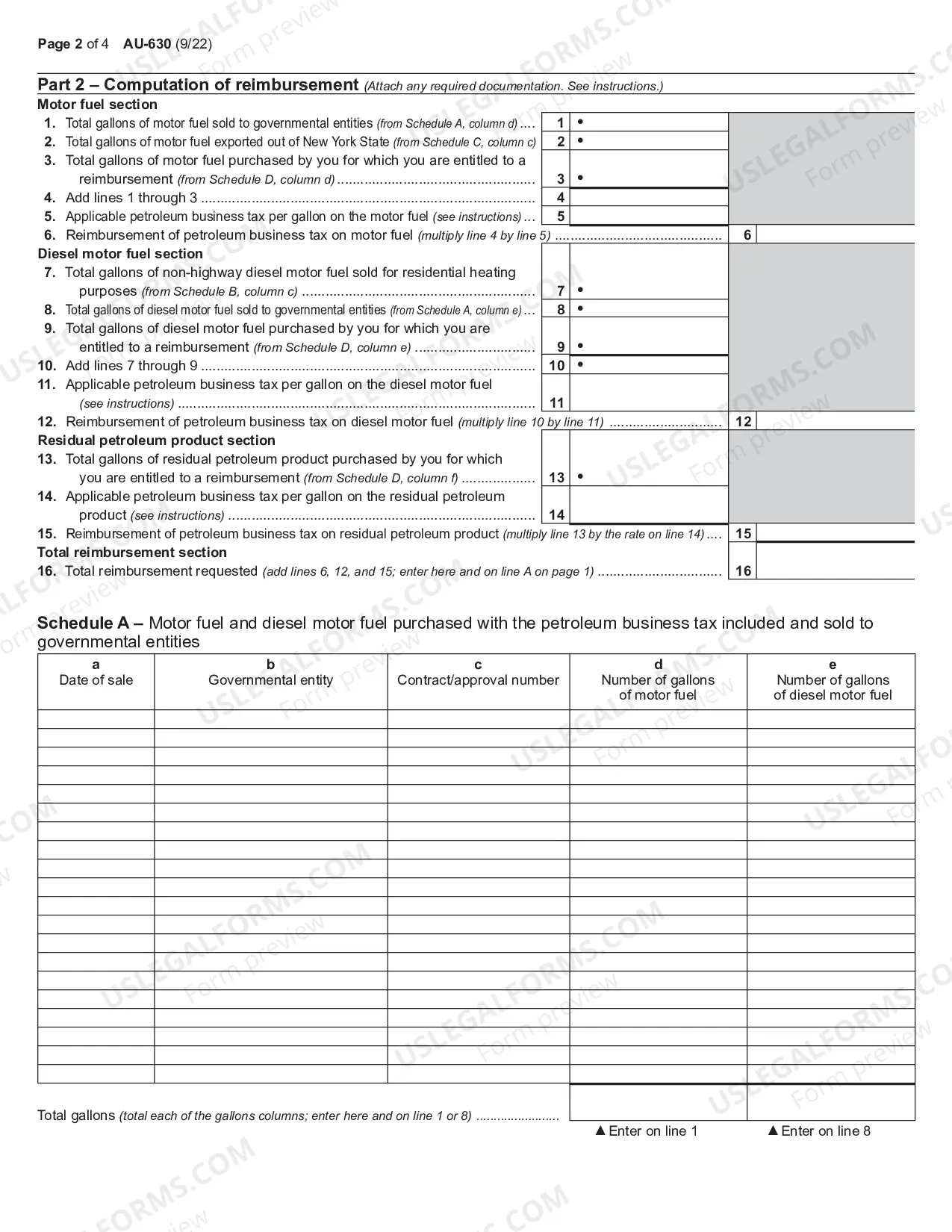 Preview Application for Reimbursement of the Petroleum Business Tax