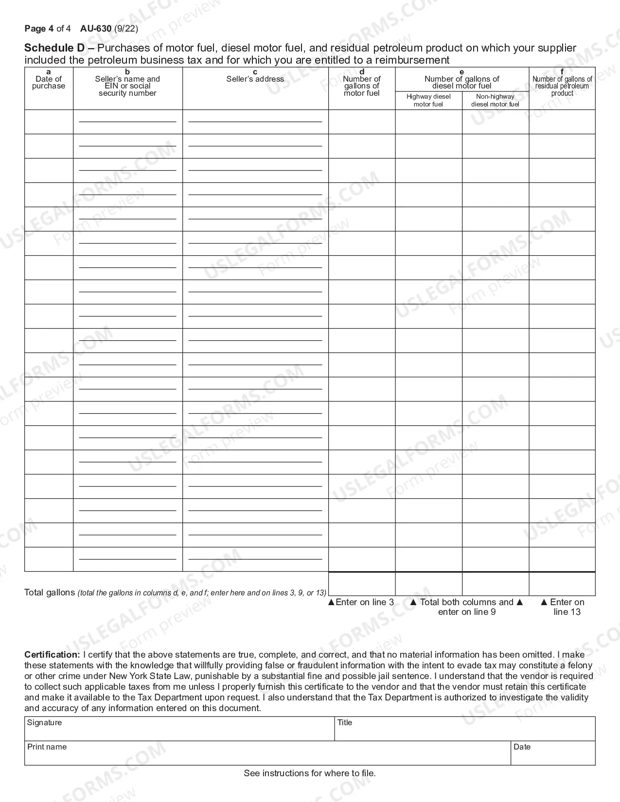 Preview Application for Reimbursement of the Petroleum Business Tax