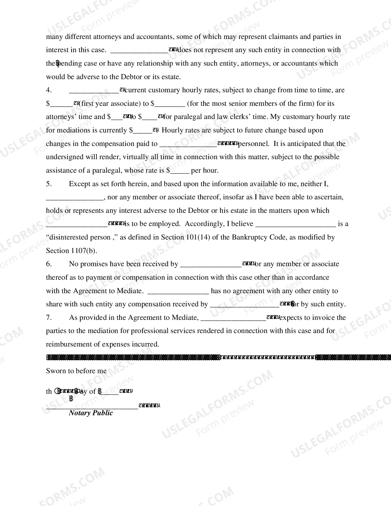 Preview Affidavit And Disclosure Statement of Mediator