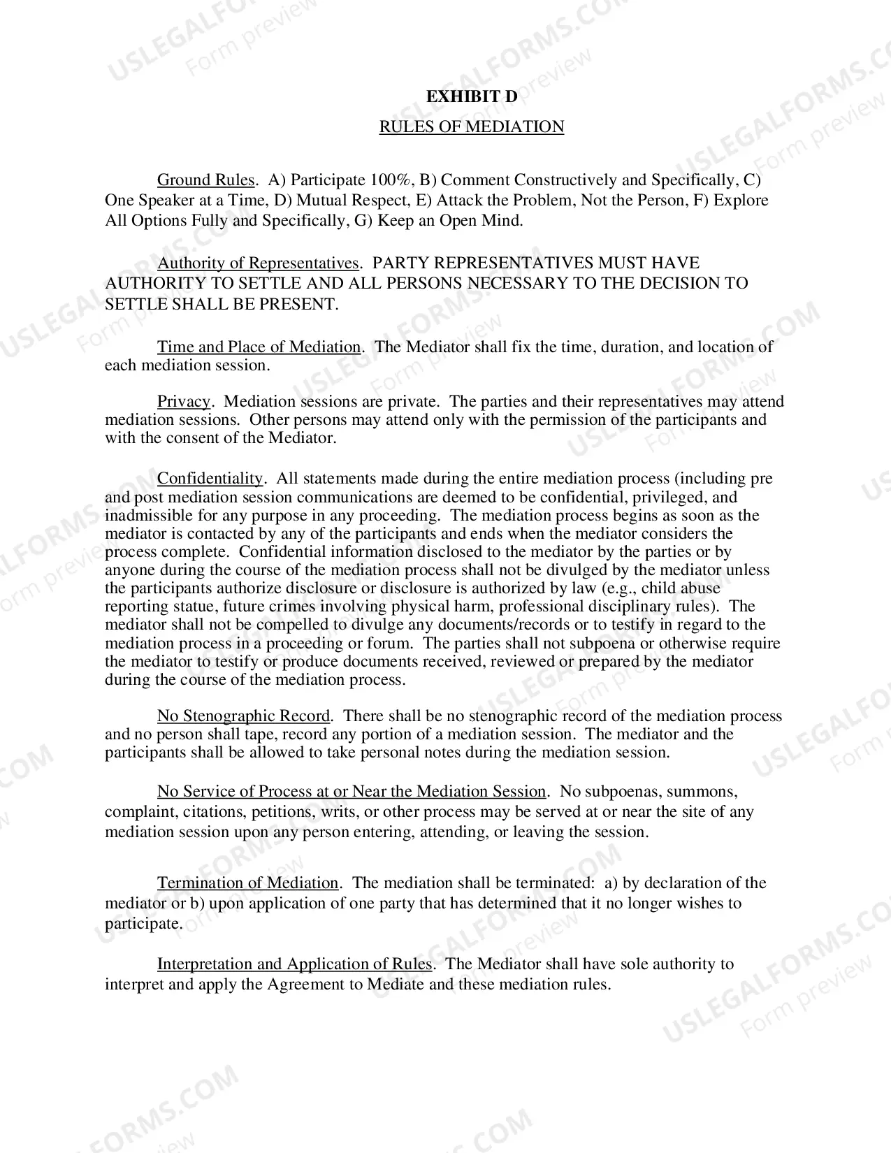 Preview Affidavit And Disclosure Statement of Mediator