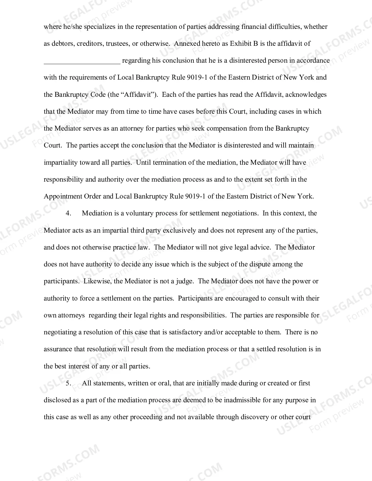 Preview Agreement To Mediate