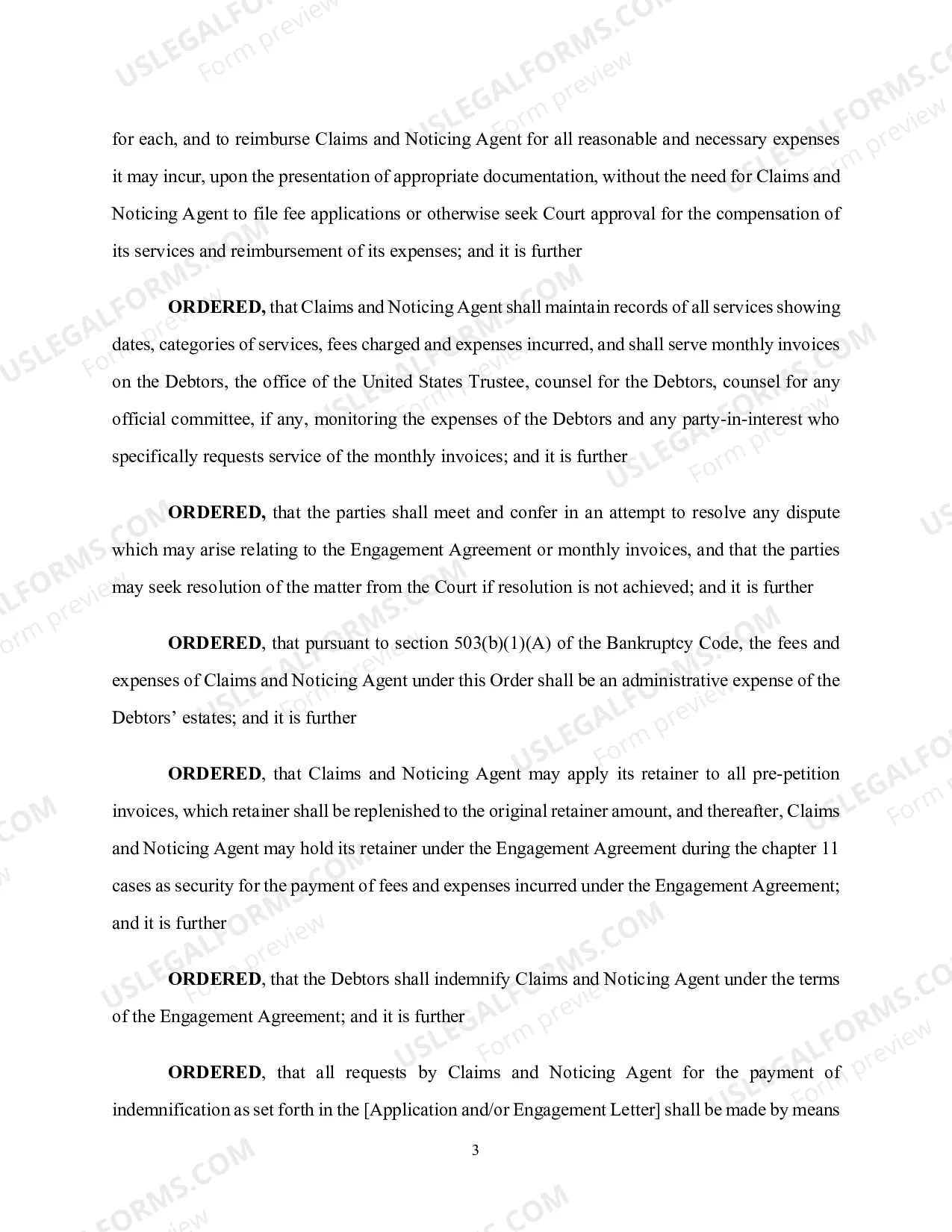 Preview Order Authorizing Retention And Appointment of Claims And Noticing Agent