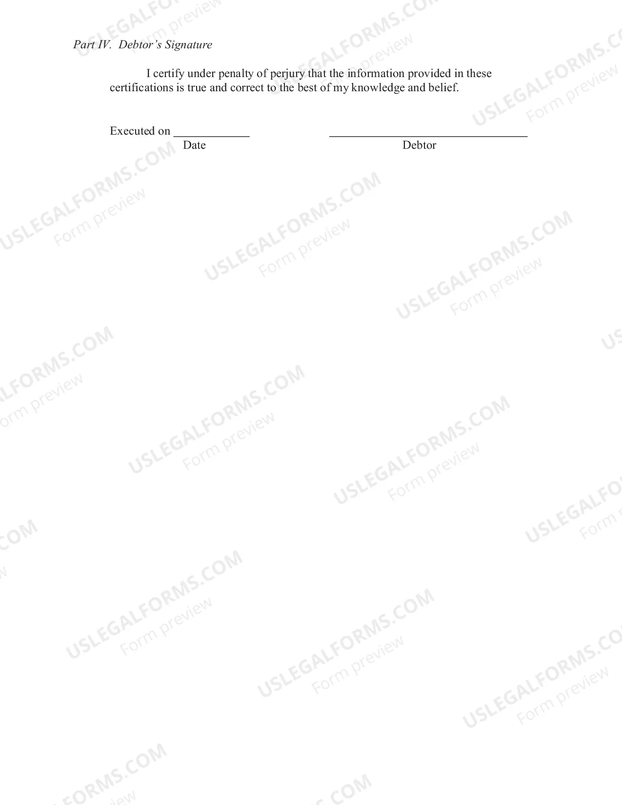 Preview Chapter 13 Debtors Certification Regarding Domestic Support Obligations and Section 522(q) (12/1/15)