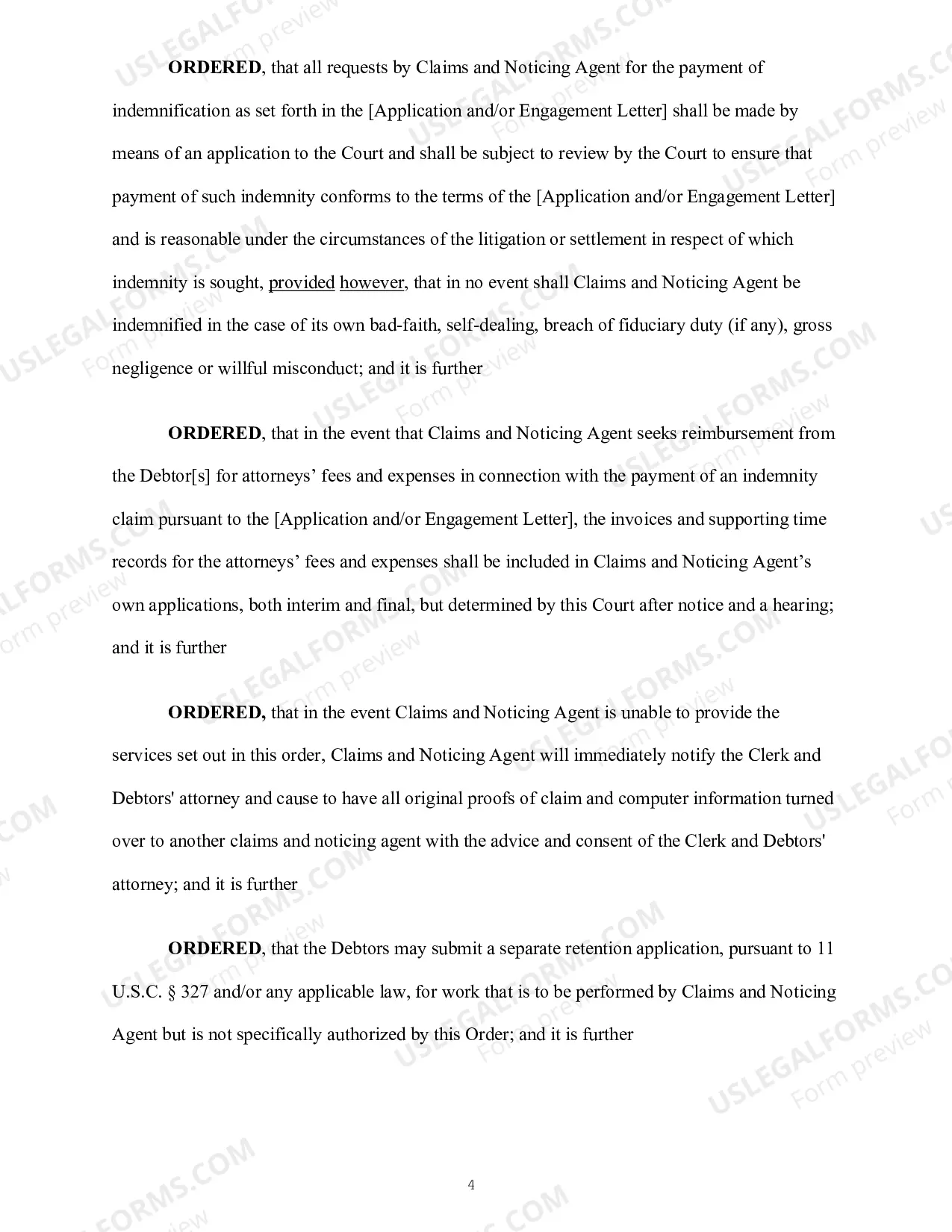 Preview Order Authorizing Retention And Appointment of Claims And Agent And Granting Related Relief